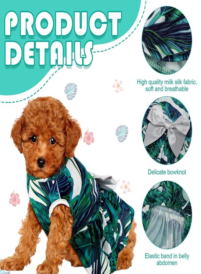 LEIFIDE 8 Pcs Summer Themed Hawaii Dog Dresses Holiday Flamingo Fruit Floral Pattern Pet Skirts Hawaii Puppy Princess Dresses Outfits Bowknot for Girl Dogs Cats Beach(Large) - Image 3